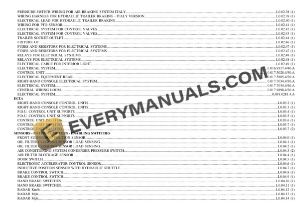 Lamborghini R6.175 DCR HI-PROFILE (20001) Tractor Parts Catalog PDF 6 Lamborghini R6.175 DCR HI-PROFILE (20001) Tractor Parts Catalog PDF - Image 4