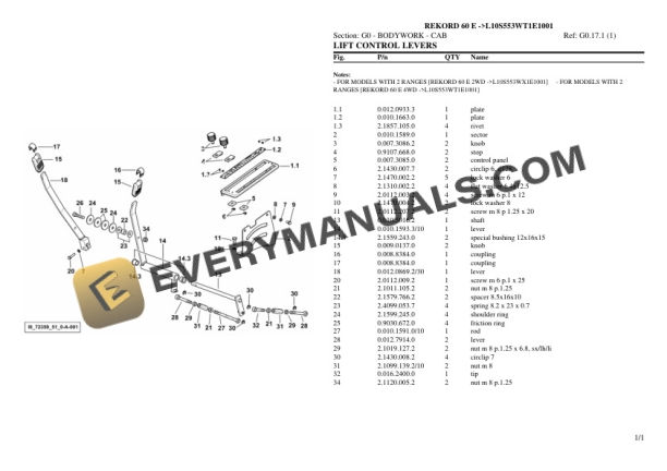 Lamborghini REKORD 60 E (L10S553WT1E1001) Tractor Parts Catalog PDF 6 Lamborghini REKORD 60 E (L10S553WT1E1001) Tractor Parts Catalog PDF - Image 4