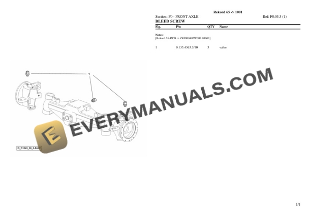 Lamborghini Rekord 65 (1001) Tractor Parts Catalog PDF 5 Lamborghini Rekord 65 (1001) Tractor Parts Catalog PDF - Image 3