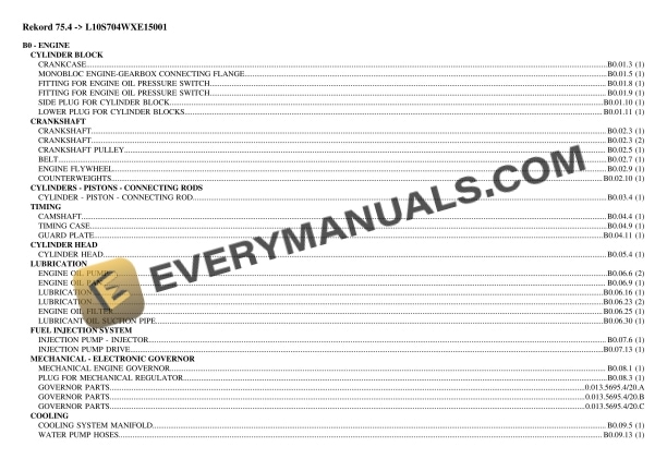 lamborghini rekord 754 l10s704wxe15001 tractor parts catalog pdf 1