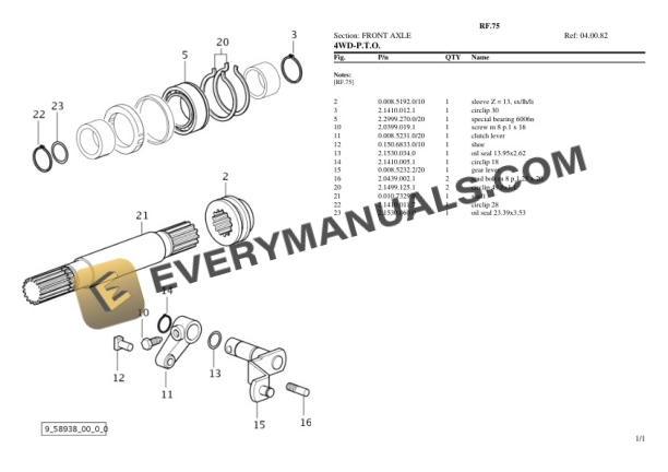 Lamborghini RF.75 Tractor Parts Catalog PDF 5 Lamborghini RF.75 Tractor Parts Catalog PDF-3