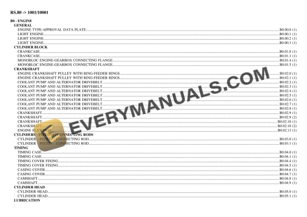 lamborghini rs80 1001 10001 tractor parts catalog pdf 1