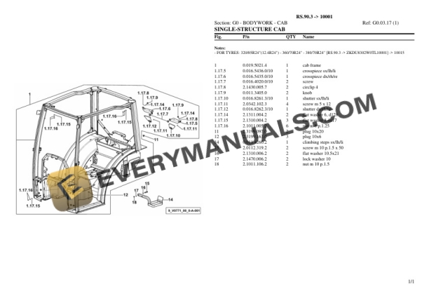 Lamborghini RS.90.3 (10001) Tractor Parts Catalog PDF 5 Lamborghini RS.90.3 (10001) Tractor Parts Catalog PDF - Image 3