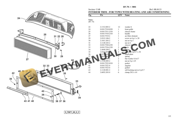 Lamborghini RV.70 (3001) Tractor Parts Catalog PDF-5