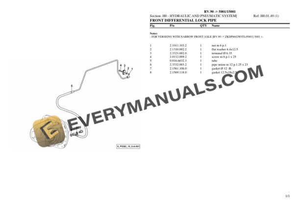 Lamborghini RV.90 (5001 15001) Tractor Parts Catalog PDF 6 Lamborghini RV.90 (5001 15001) Tractor Parts Catalog PDF - Image 4