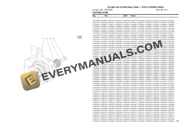 Lamborghini SPARK 160 T4i HiProfile-CShift (WSXAT30200LL50010) Tractor Parts Catalog PDF 5 Lamborghini SPARK 160 T4i HiProfile-CShift (WSXAT30200LL50010) Tractor Parts Catalog PDF - Image 3