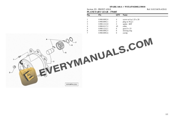 Lamborghini SPARK 160.4 (WSXAP10200LL50010) Tractor Parts Catalog PDF 5 Lamborghini SPARK 160.4 (WSXAP10200LL50010) Tractor Parts Catalog PDF - Image 3
