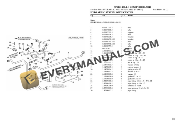 Lamborghini SPARK 160.4 (WSXAP10200LL50010) Tractor Parts Catalog PDF 6 Lamborghini SPARK 160.4 (WSXAP10200LL50010) Tractor Parts Catalog PDF - Image 4