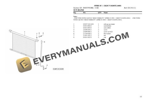 Lamborghini SPIRE 85 (ZKDCV10200TL10001) Tractor Parts Catalog PDF 6 Lamborghini SPIRE 85 (ZKDCV10200TL10001) Tractor Parts Catalog PDF - Image 4