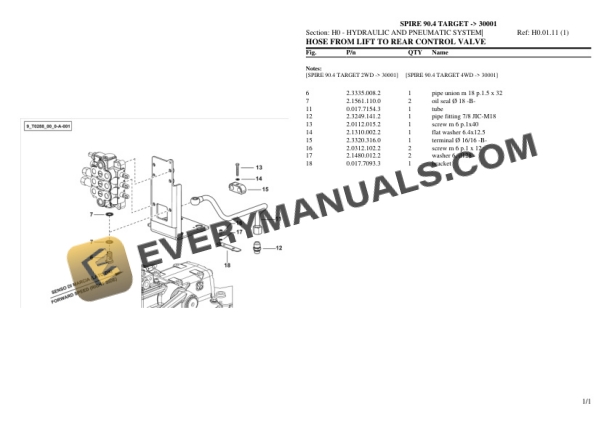 Lamborghini SPIRE 90.4 TARGET (30001) Tractor Parts Catalog PDF 6 Lamborghini SPIRE 90.4 TARGET (30001) Tractor Parts Catalog PDF - Image 4