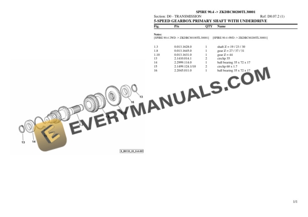 Lamborghini SPIRE 90.4 (ZKDBC80200TL30001) Tractor Parts Catalog PDF 4 Lamborghini SPIRE 90.4 (ZKDBC80200TL30001) Tractor Parts Catalog PDF - Image 2