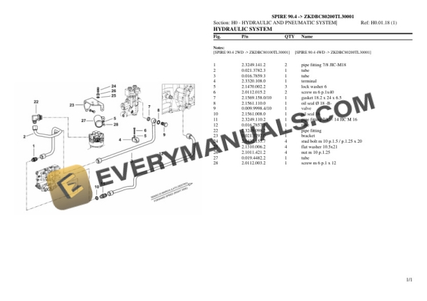 Lamborghini SPIRE 90.4 (ZKDBC80200TL30001) Tractor Parts Catalog PDF 6 Lamborghini SPIRE 90.4 (ZKDBC80200TL30001) Tractor Parts Catalog PDF - Image 4