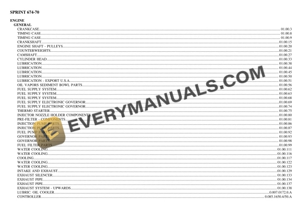 Lamborghini SPRINT 674-70 Tractor Parts Catalog PDF 2 lamborghini sprint 674 70 tractor parts catalog pdf 1