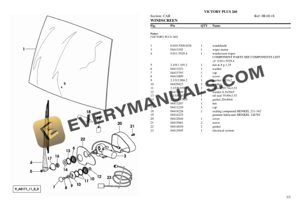 Lamborghini VICTORY PLUS 260 Tractor Parts Catalog PDF 7 Lamborghini VICTORY PLUS 260 Tractor Parts Catalog PDF - Image 5
