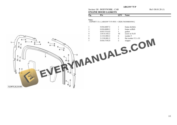 Same ARGON III 75 P Tractor Parts Catalog PDF 5 Same ARGON III 75 P Tractor Parts Catalog PDF - Image 3