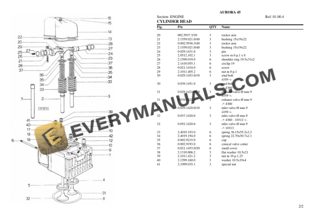 Same AURORA 45 Tractor Parts Catalog PDF 4 Same AURORA 45 Tractor Parts Catalog PDF-2