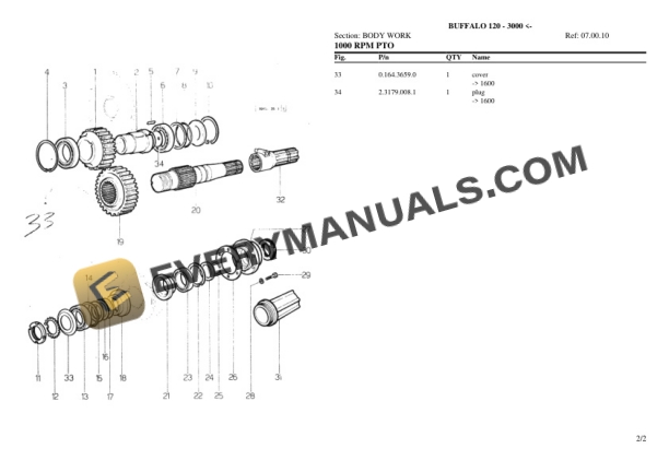 Same BUFFALO 120 (3000) Tractor Parts Catalog PDF 5 Same BUFFALO 120 (3000) Tractor Parts Catalog PDF-3