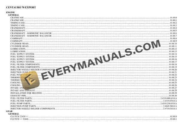 same centauro 70 export tractor parts catalog pdf 1