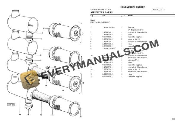 Same CENTAURO 70 EXPORT Tractor Parts Catalog PDF-4