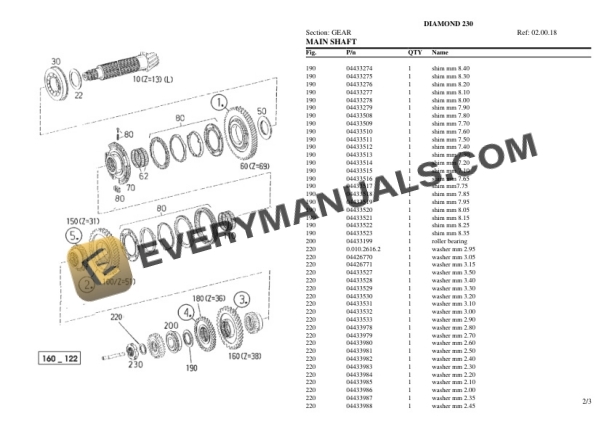 Same DIAMOND 230 Tractor Parts Catalog PDF 5 Same DIAMOND 230 Tractor Parts Catalog PDF - Image 3