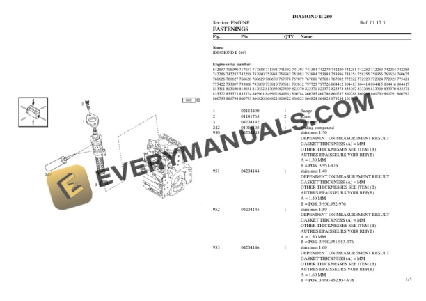 Same DIAMOND II 260 Tractor Parts Catalog PDF 4 Same DIAMOND II 260 Tractor Parts Catalog PDF - Image 2
