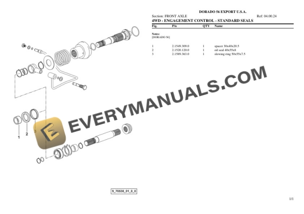 Same DORADO 56 EXPORT U.S.A. Tractor Parts Catalog PDF-3