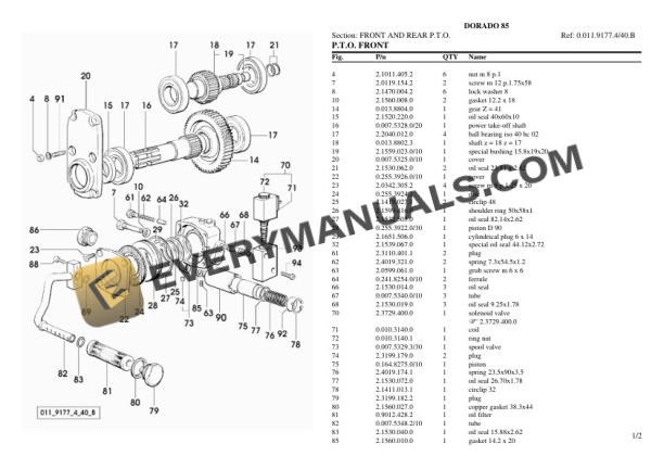 Same DORADO 85 Tractor Parts Catalog PDF 5 Same DORADO 85 Tractor Parts Catalog PDF - Image 3