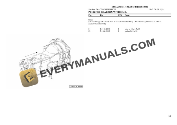 Same DORADO 85 (ZKDCW20200TS10001) Tractor Parts Catalog PDF 4 Same DORADO 85 (ZKDCW20200TS10001) Tractor Parts Catalog PDF - Image 2