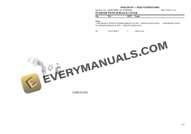 Same DORADO 85 (ZKDCW20200TS10001) Tractor Parts Catalog PDF 7 Same DORADO 85 (ZKDCW20200TS10001) Tractor Parts Catalog PDF - Image 5
