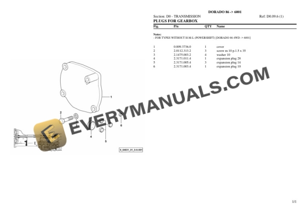 Same DORADO 86 (6001) Tractor Parts Catalog PDF 4 Same DORADO 86 (6001) Tractor Parts Catalog PDF - Image 2