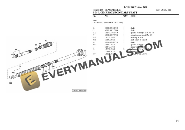 Same DORADO F 100 (3001) Tractor Parts Catalog PDF 4 Same DORADO F 100 (3001) Tractor Parts Catalog PDF - Image 2