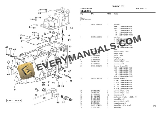 Same DORADO F 75 Tractor Parts Catalog PDF 4 Same DORADO F 75 Tractor Parts Catalog PDF-2
