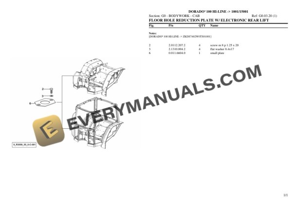 Same DORADO III 100 HI-LINE (1001 15001) Tractor Parts Catalog PDF 5 Same DORADO III 100 HI-LINE (1001 15001) Tractor Parts Catalog PDF - Image 3