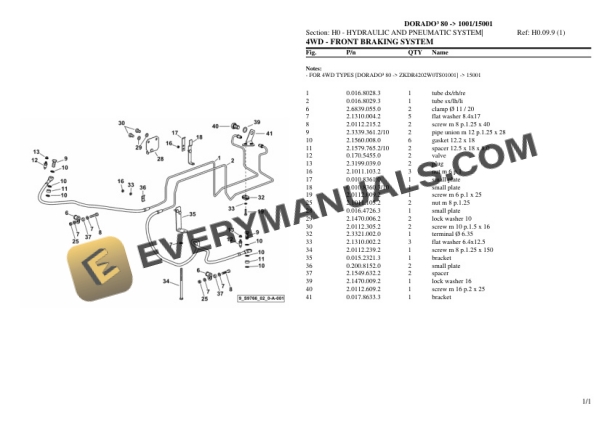 Same DORADO III 80 (1001 15001) Tractor Parts Catalog PDF 6 Same DORADO III 80 (1001 15001) Tractor Parts Catalog PDF - Image 4