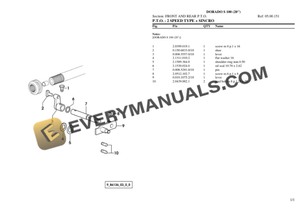 Same DORADO S 100 (20'') Tractor Parts Catalog PDF 5 Same DORADO S 100 (20'') Tractor Parts Catalog PDF - Image 3