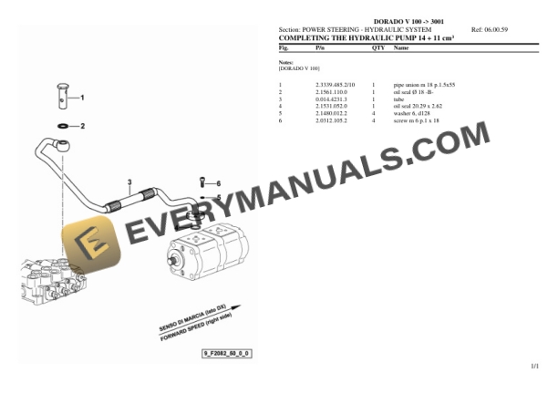 Same DORADO V 100 (3001) Tractor Parts Catalog PDF-3
