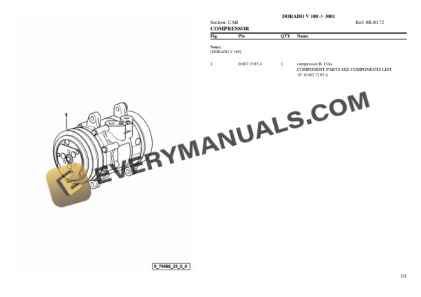 Same DORADO V 100 (3001) Tractor Parts Catalog PDF-5