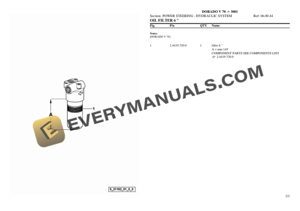 Same DORADO V 70 (3001) Tractor Parts Catalog PDF-3