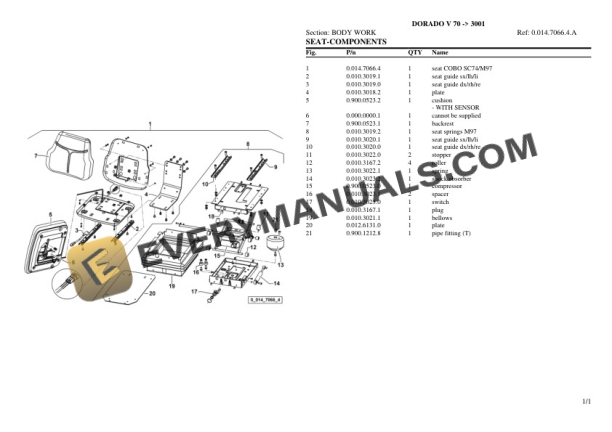 Same DORADO V 70 (3001) Tractor Parts Catalog PDF-4