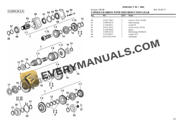 Same DORADO V 90 (3001) Tractor Parts Catalog PDF-2