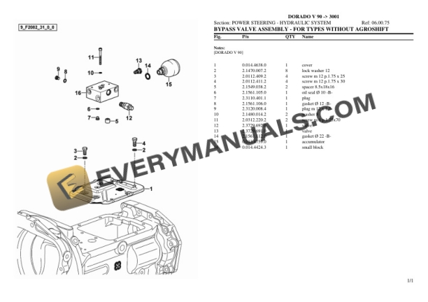Same DORADO V 90 (3001) Tractor Parts Catalog PDF-3