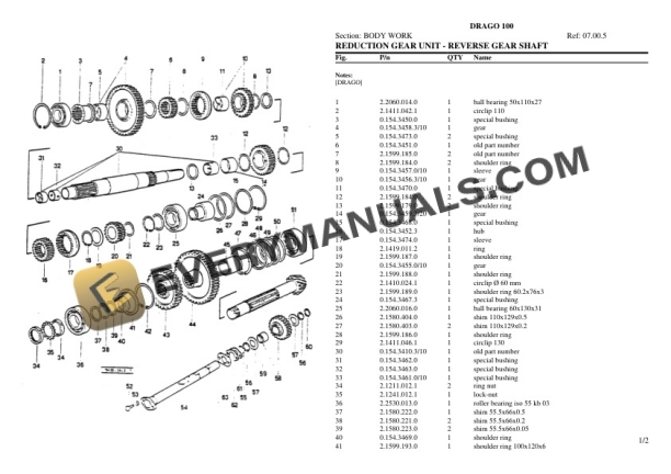 Same DRAGO 100 Tractor Parts Catalog PDF-3