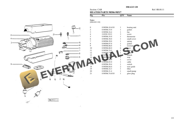 Same DRAGO 120 Tractor Parts Catalog PDF-5