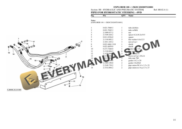 Same EXPLORER 100 (ZKDCJ20200TS10001) Tractor Parts Catalog PDF 6 Same EXPLORER 100 (ZKDCJ20200TS10001) Tractor Parts Catalog PDF - Image 4