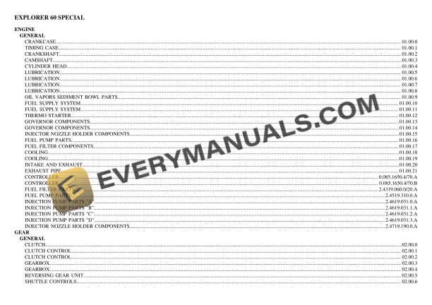 Same EXPLORER 60 SPECIAL Tractor Parts Catalog PDF 3 Same EXPLORER 60 SPECIAL Tractor Parts Catalog PDF