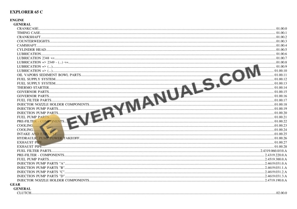 Same EXPLORER 65 C Tractor Parts Catalog PDF 2 same explorer 65 c tractor parts catalog pdf 1