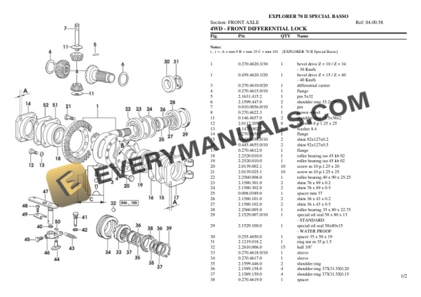 Same EXPLORER 70 II SPECIAL BASSO Tractor Parts Catalog PDF 5 Same EXPLORER 70 II SPECIAL BASSO Tractor Parts Catalog PDF - Image 3