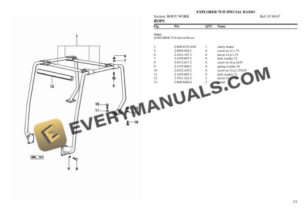 Same EXPLORER 70 II SPECIAL BASSO Tractor Parts Catalog PDF 6 Same EXPLORER 70 II SPECIAL BASSO Tractor Parts Catalog PDF - Image 4