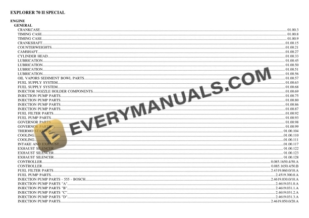 Same EXPLORER 70 II SPECIAL Tractor Parts Catalog PDF 3 Same EXPLORER 70 II SPECIAL Tractor Parts Catalog PDF