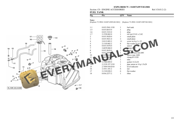 Same EXPLORER 75 (S10S714WT1E13001) Tractor Parts Catalog PDF 4 Same EXPLORER 75 (S10S714WT1E13001) Tractor Parts Catalog PDF - Image 2
